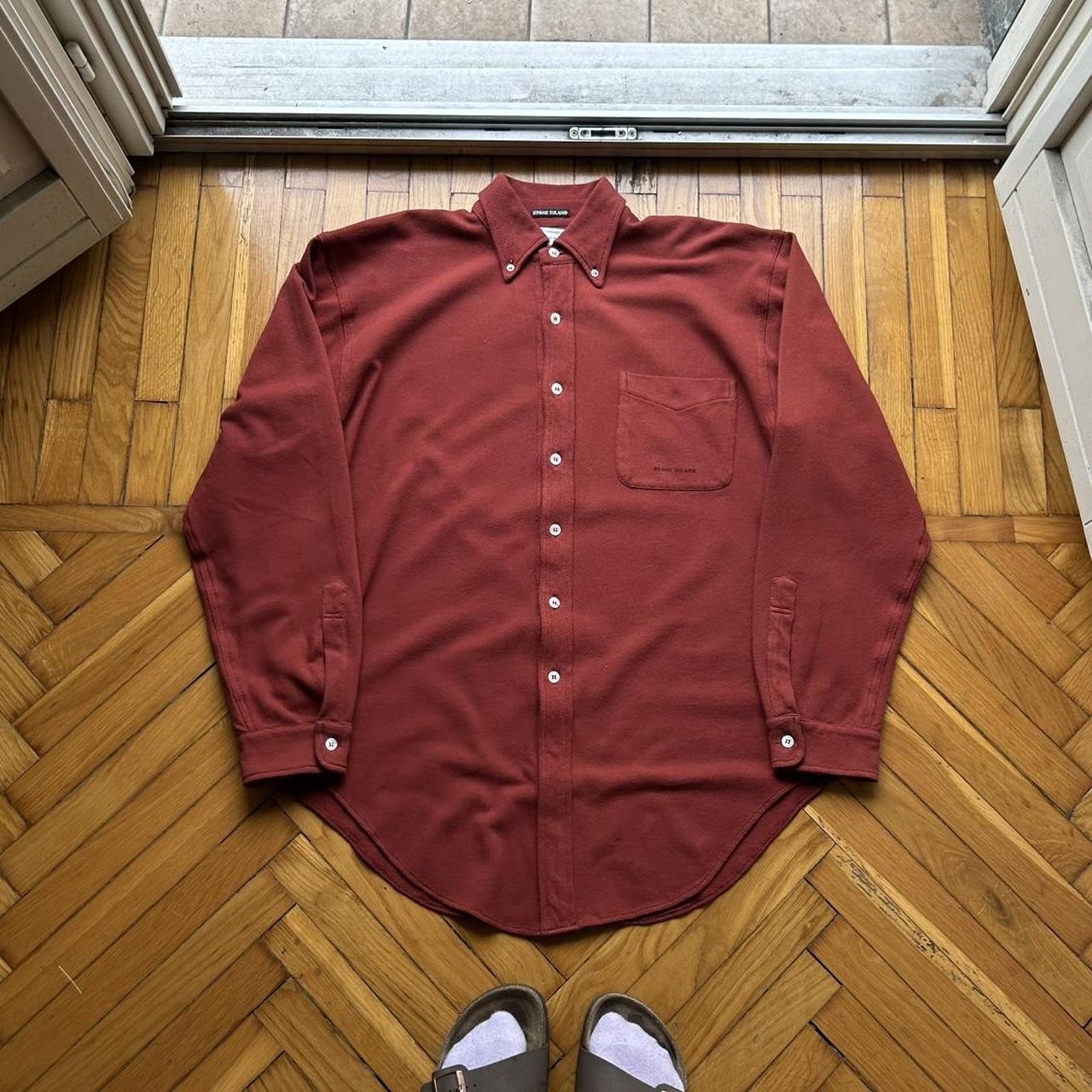 1990s Stone Island Shirt Red XL