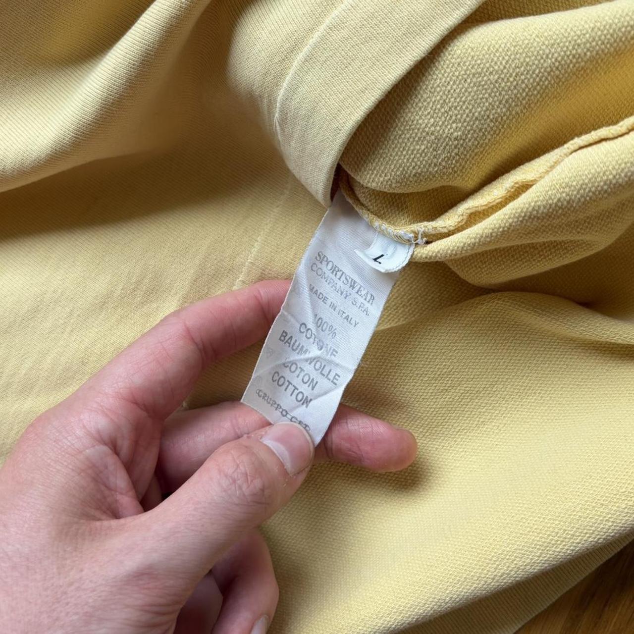 1990s Stone Island LS T Shirt Yellow L