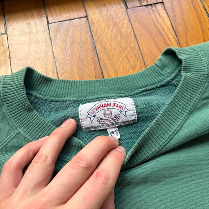 1990s Armani Jeans Sweatshirt Green XL
