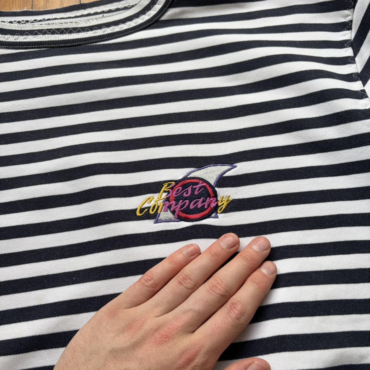 1980s Best Company Striped Sweatshirt L