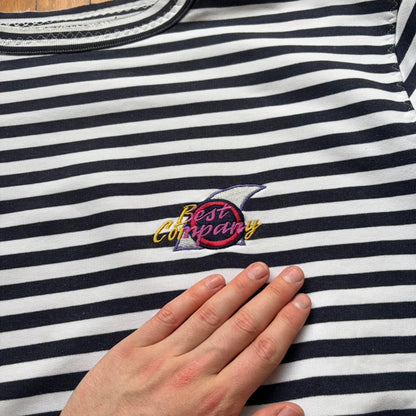 1980s Best Company Striped Sweatshirt L
