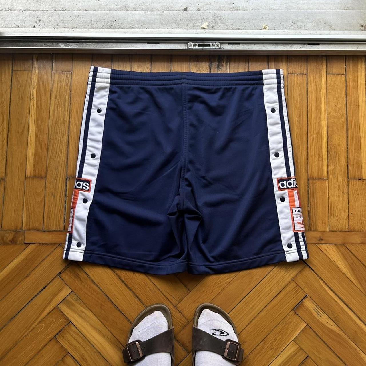 1990s Adidas Popper Shorts Navy 38W