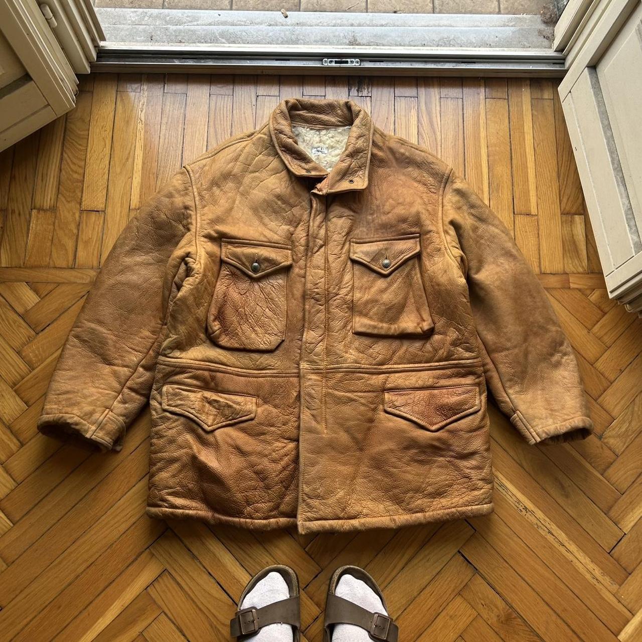 1987 CP Company Leather Shearling Coat L
