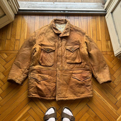 1987 CP Company Leather Shearling Coat L