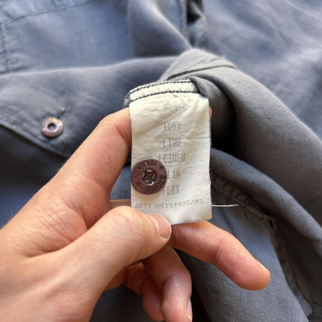 S/S 1996 Stone Island Marina Linen Shirt Grey M