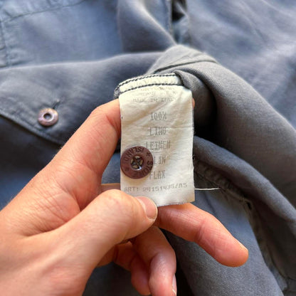 S/S 1996 Stone Island Marina Linen Shirt Grey M