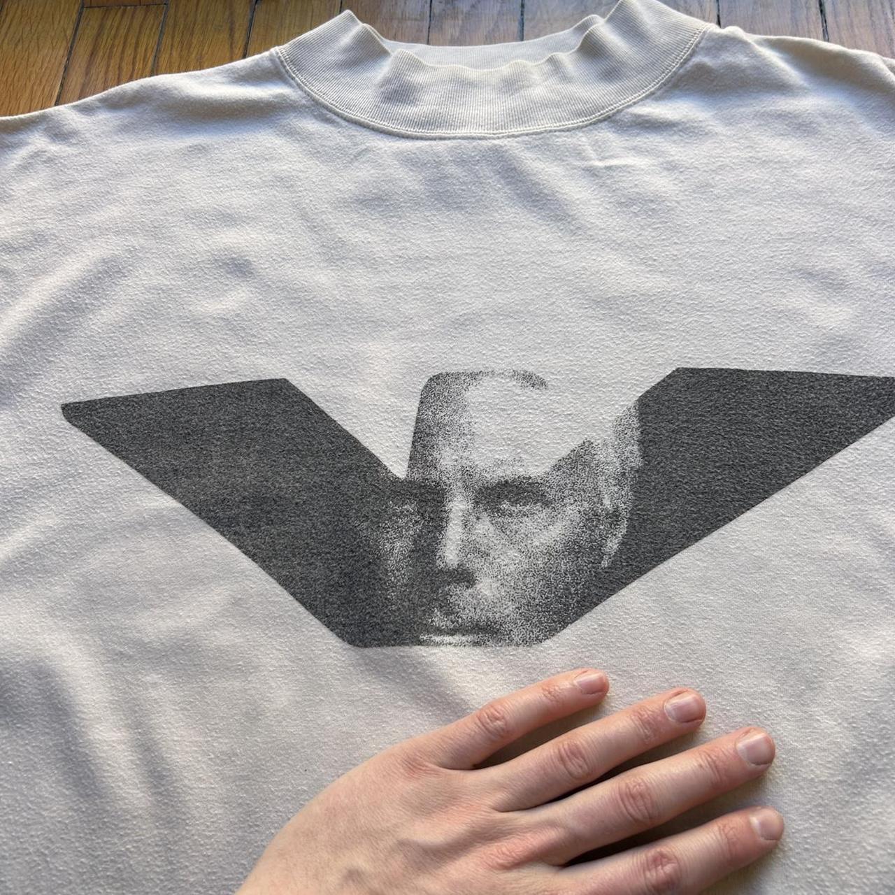 1980s Emporio Armani LS Graphic T Shirt Beige L