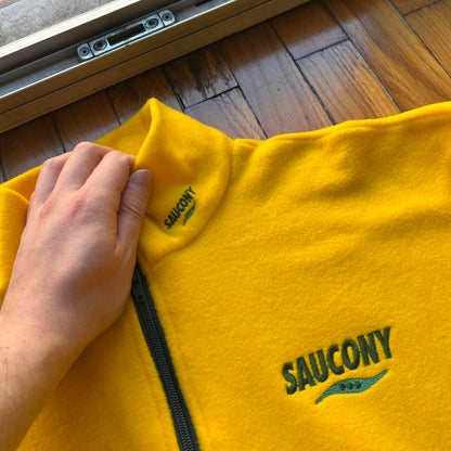 1990s Saucony Q Zip Fleece Yellow M