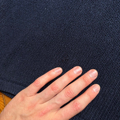 1980s Stone Island Silk Knitted Jumper Navy M