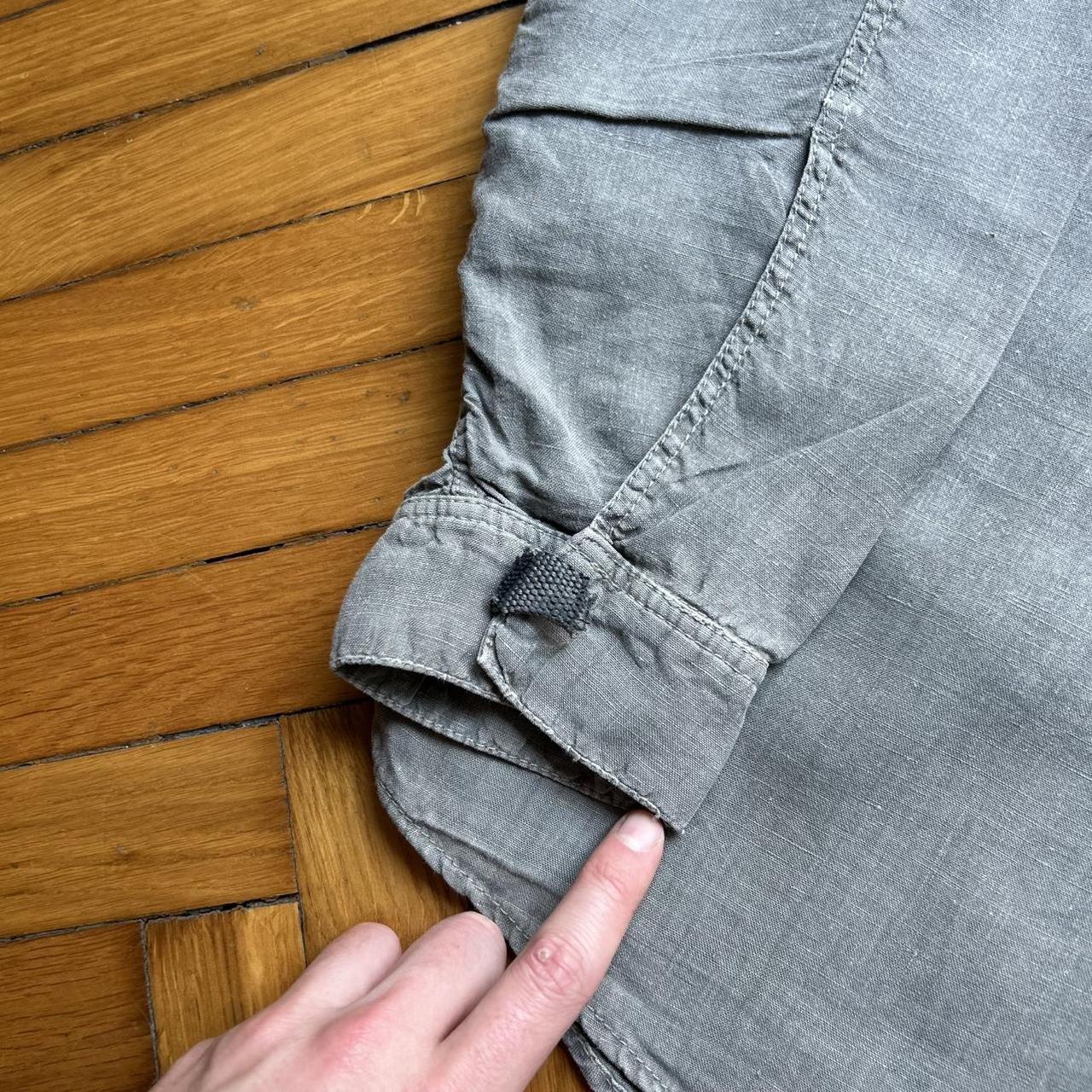 2000s Emporio Armani Linen Shirt Grey XL