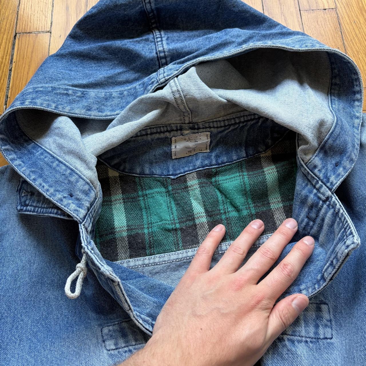 1990s Valentino Denim Duffle Coat XL