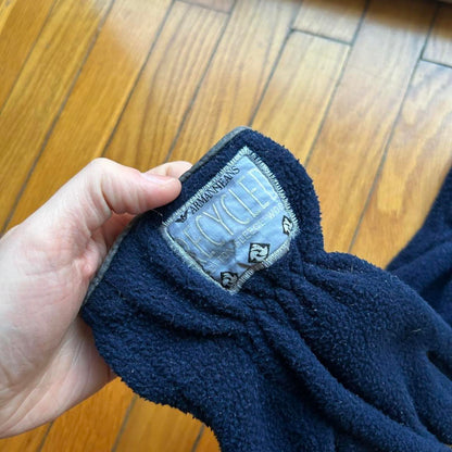 1990s Armani Jeans Fleece Gloves Navy OS