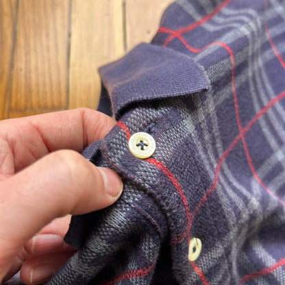 1990s Burberry Nova Check Polo Shirt L