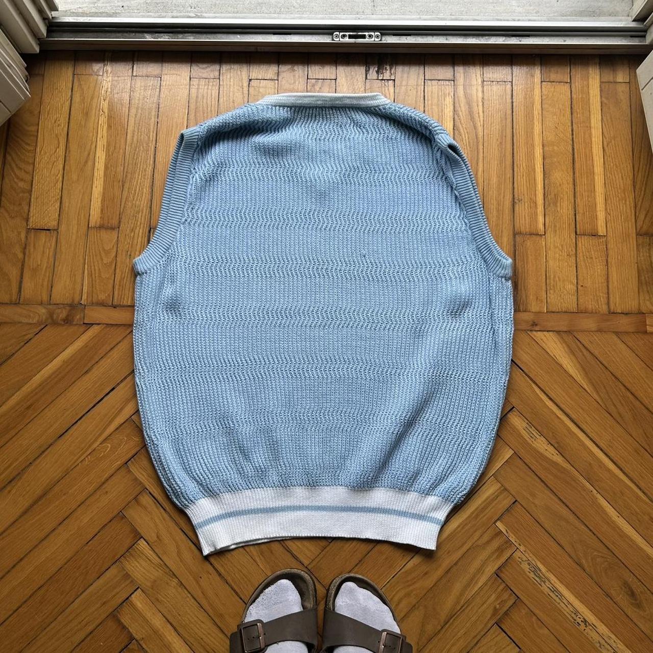 1980s Cerruti 1881 Knitted Vest Blue XL