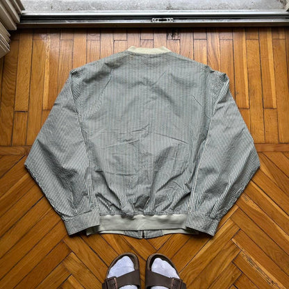 1990s Burberry Pinstriped Bomber Jacket M
