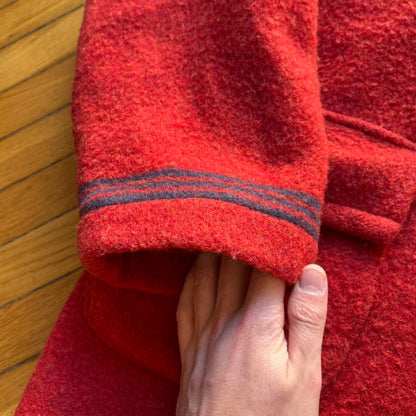 1980s Stone Island Montgomery Duffle Coat Red M