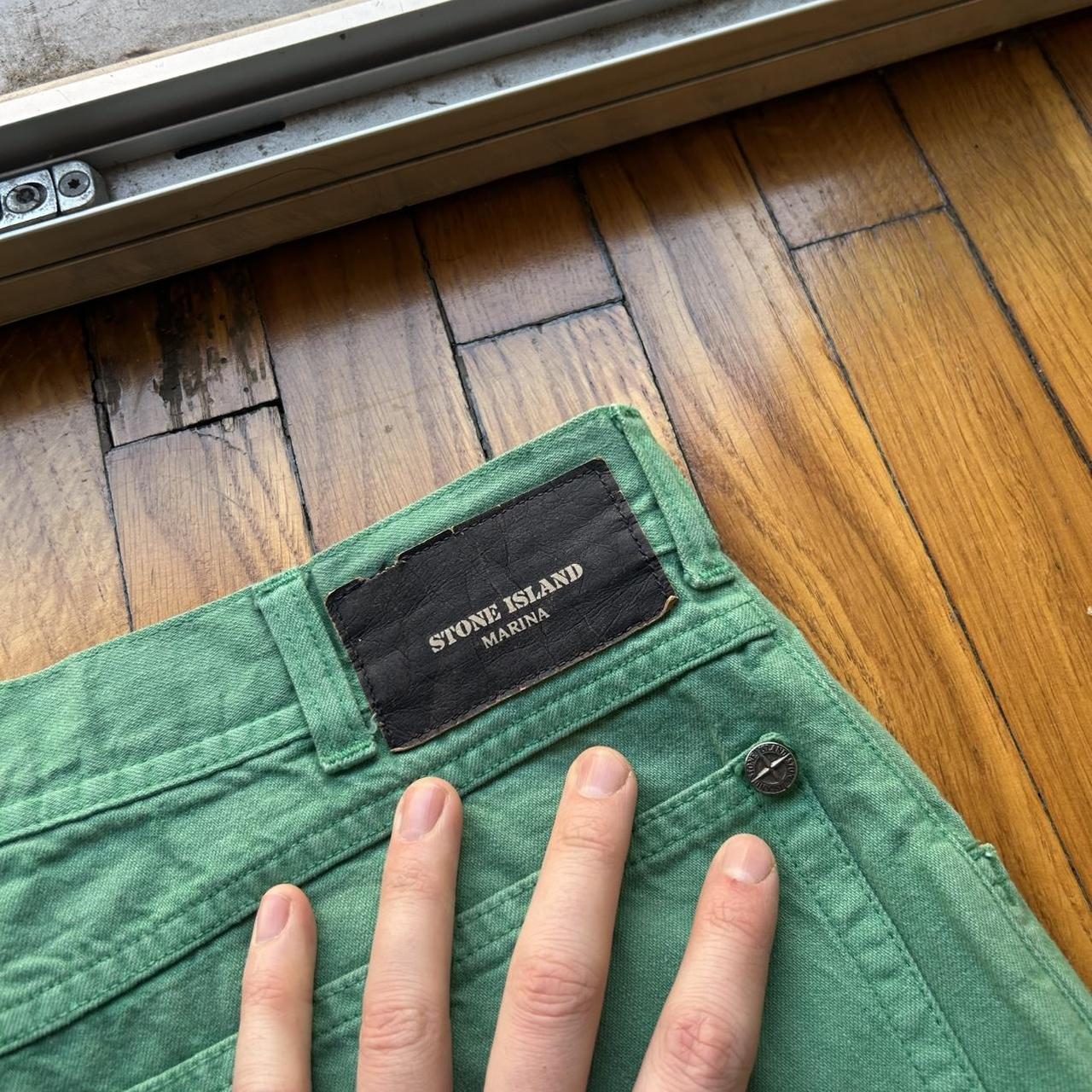 1990s Stone Island Marina Shorts Green 34W