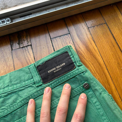 1990s Stone Island Marina Shorts Green 34W