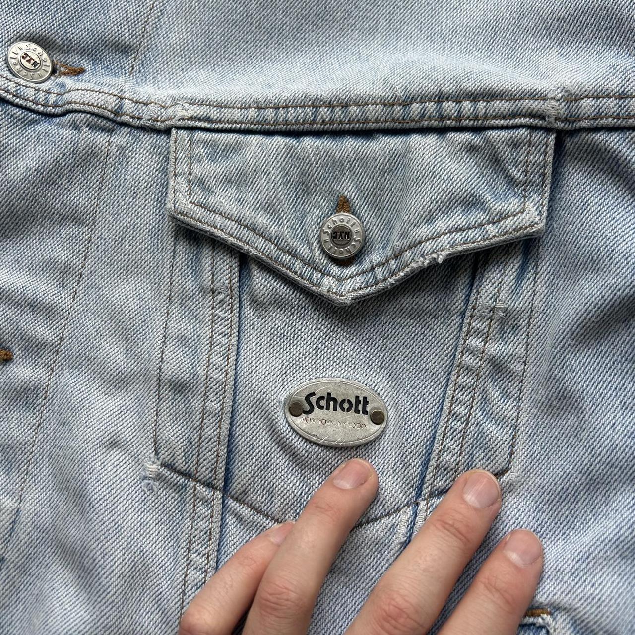 1990s Schott Denim Jacket Blue L