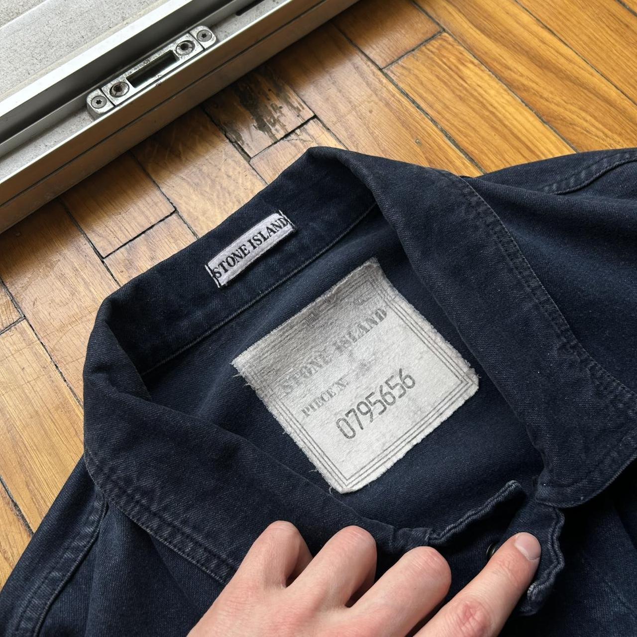 1987 Stone Island Script Carpenter Jacket Navy XL