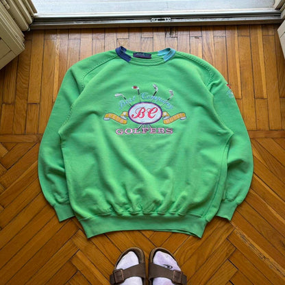 1990s Best Company Golf Sweatshirt Green XXL