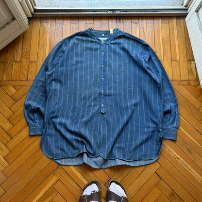 1990s Armani Jeans Striped Shirt XXL