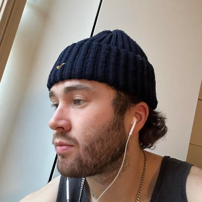 1980s Giorgio Armani Knitted Beanie Navy II