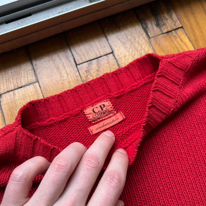 1980s CP Company Knitted Jumper Red S