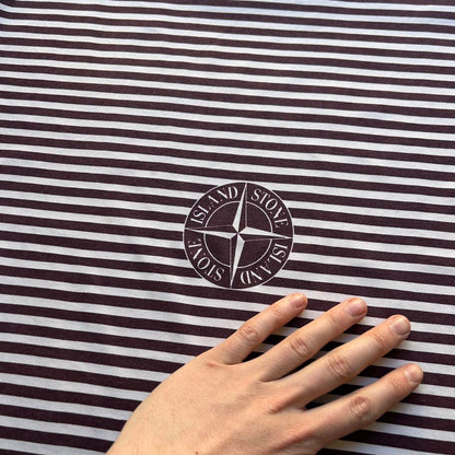 1980s Stone Island Mako Cotton Striped T Shirt XXL