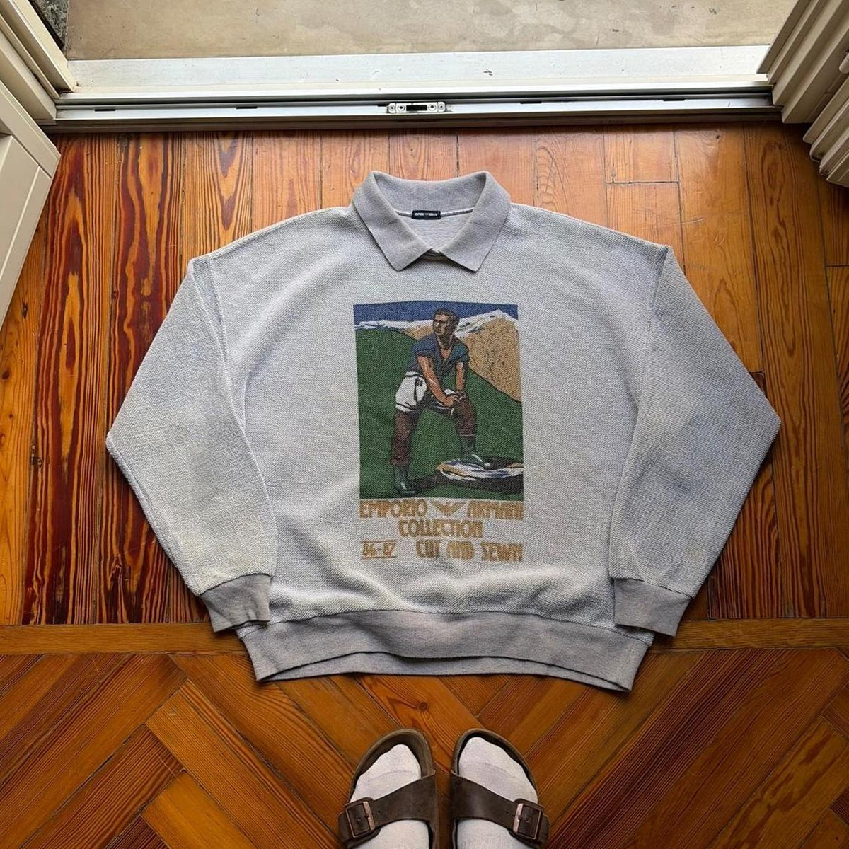 1986/7 Emporio Armani Sweatshirt Grey L