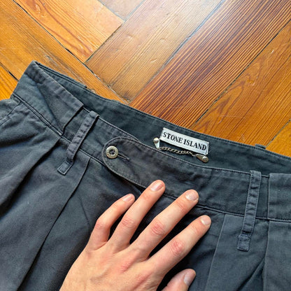1980s Stone Island Trousers Navy 32W 32L