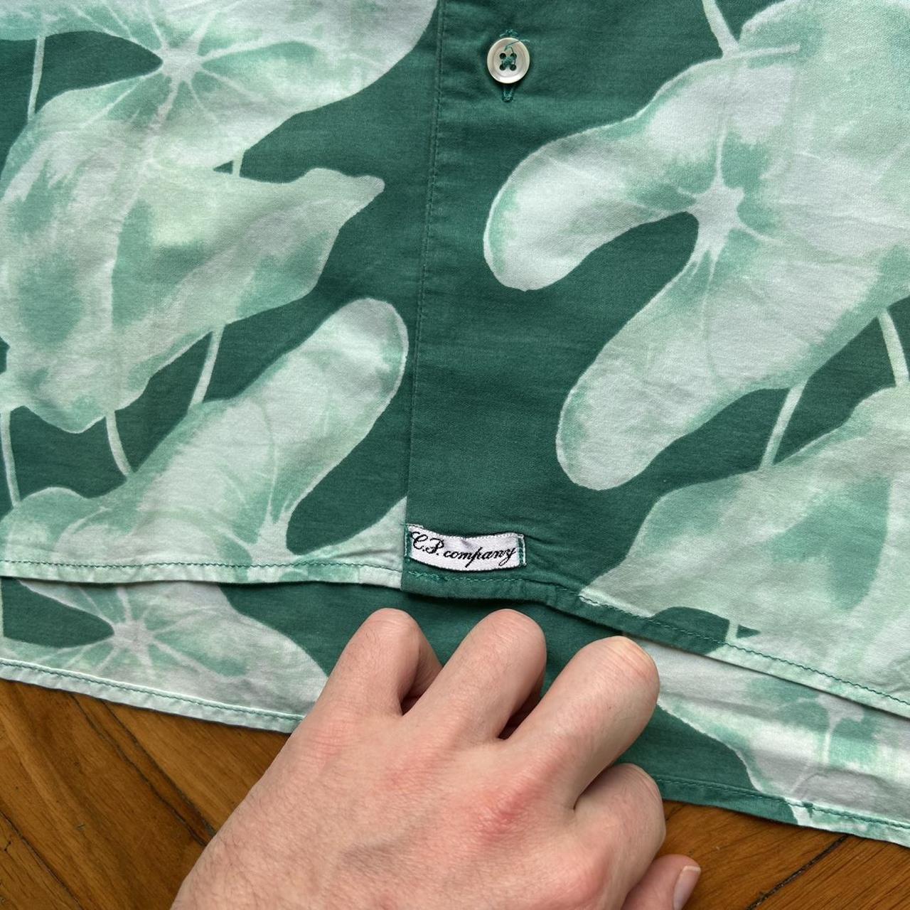 1990s CP Company Floral Shirt Green L
