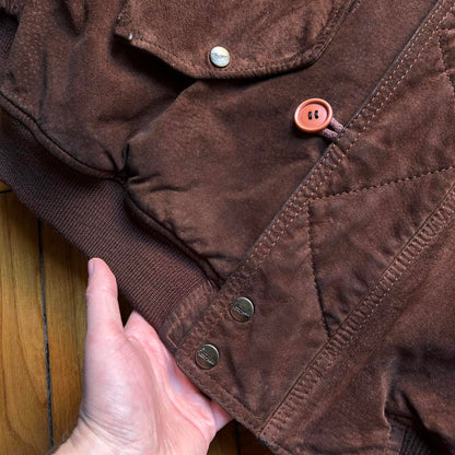 1990s Chevignon Suede Jacket Brown XL