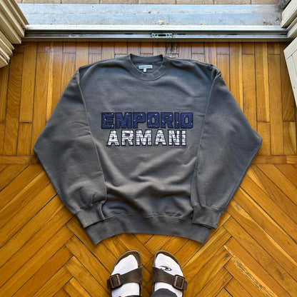 1990s Emporio Armani Sweatshirt Khaki L