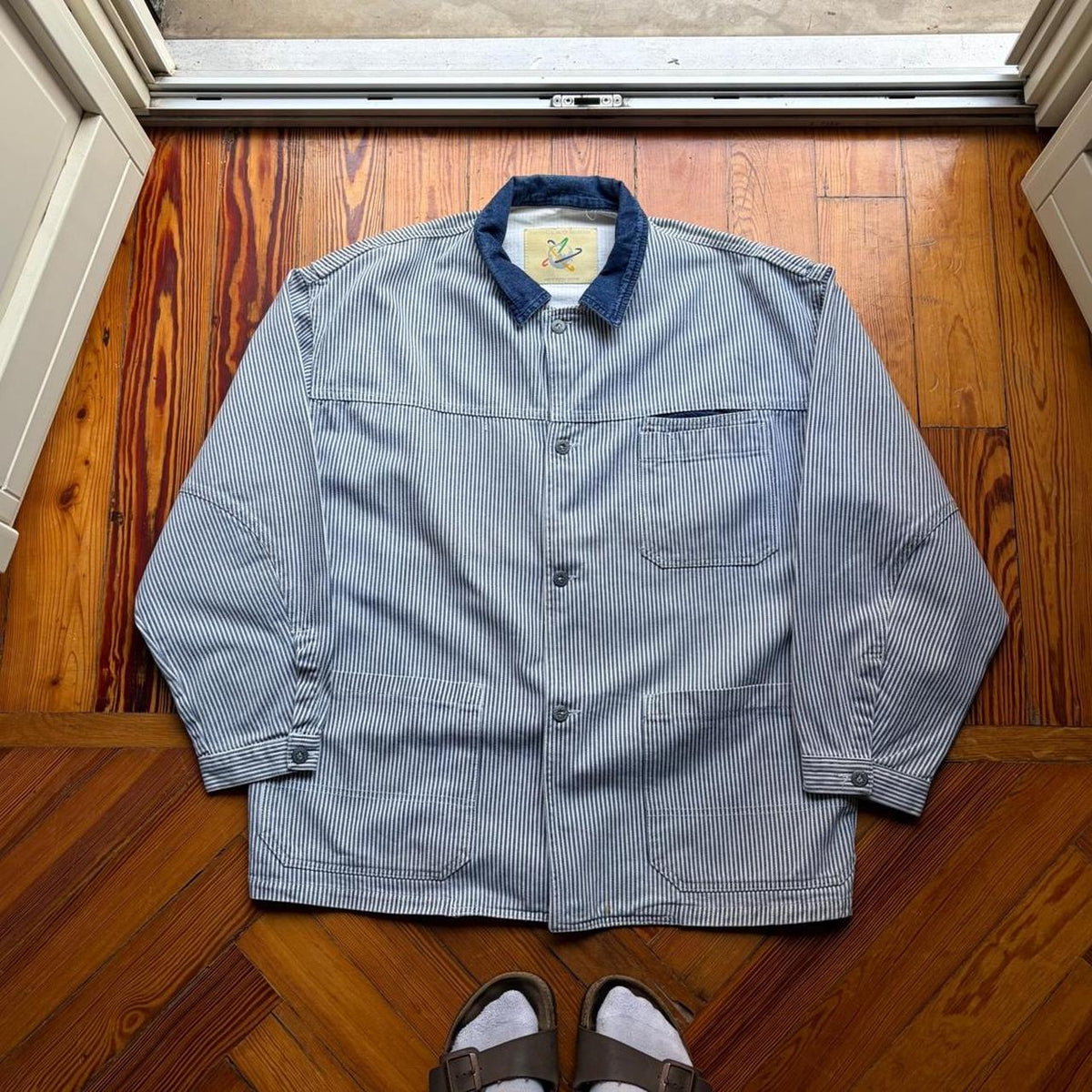 1990s Benetton Striped Jacket XL