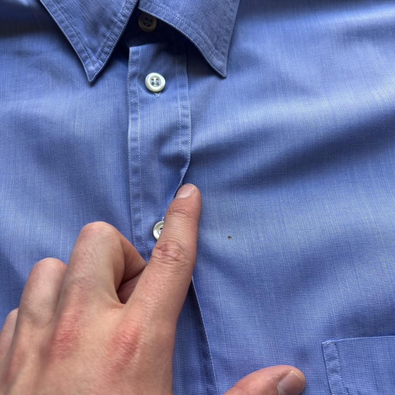 1990s Emporio Armani Shirt Blue XL