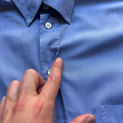 1990s Emporio Armani Shirt Blue XL