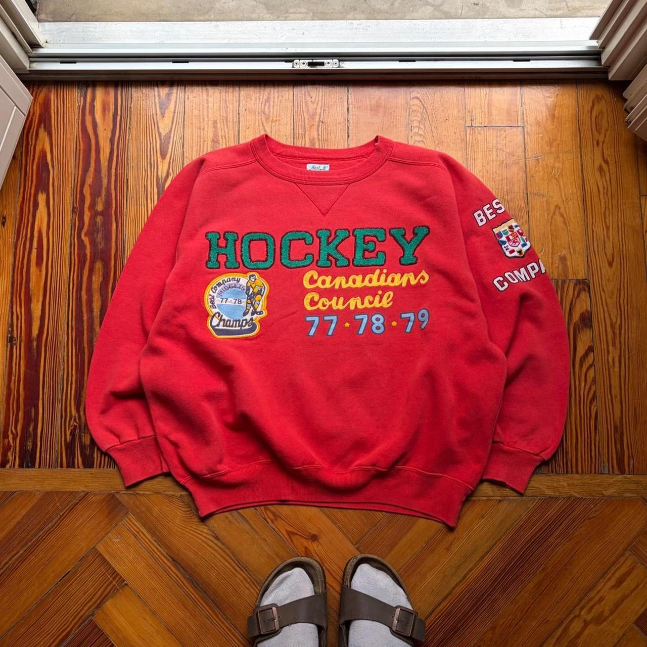 1980s Best Company Hockey Sweatshirt L