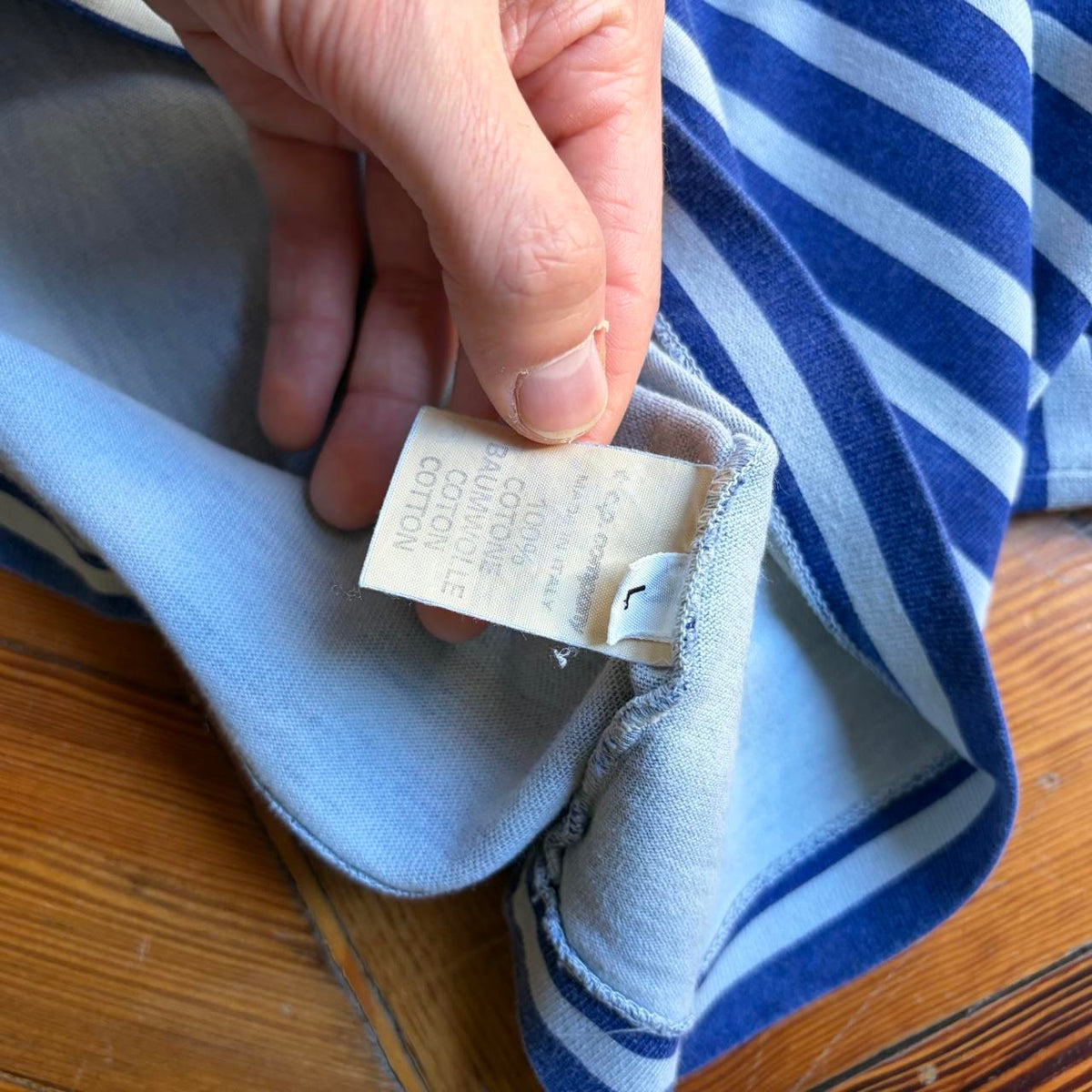 1980s Stone Island Striped T Shirt L
