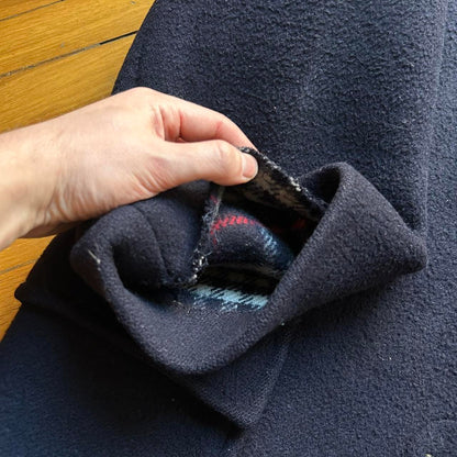 1990s Burberry Duffle Coat Navy XL