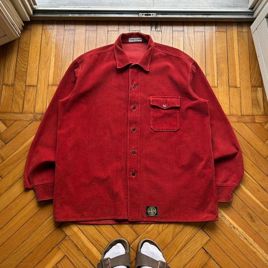 1991 Stone Island Jumbo Cord Shirt XL