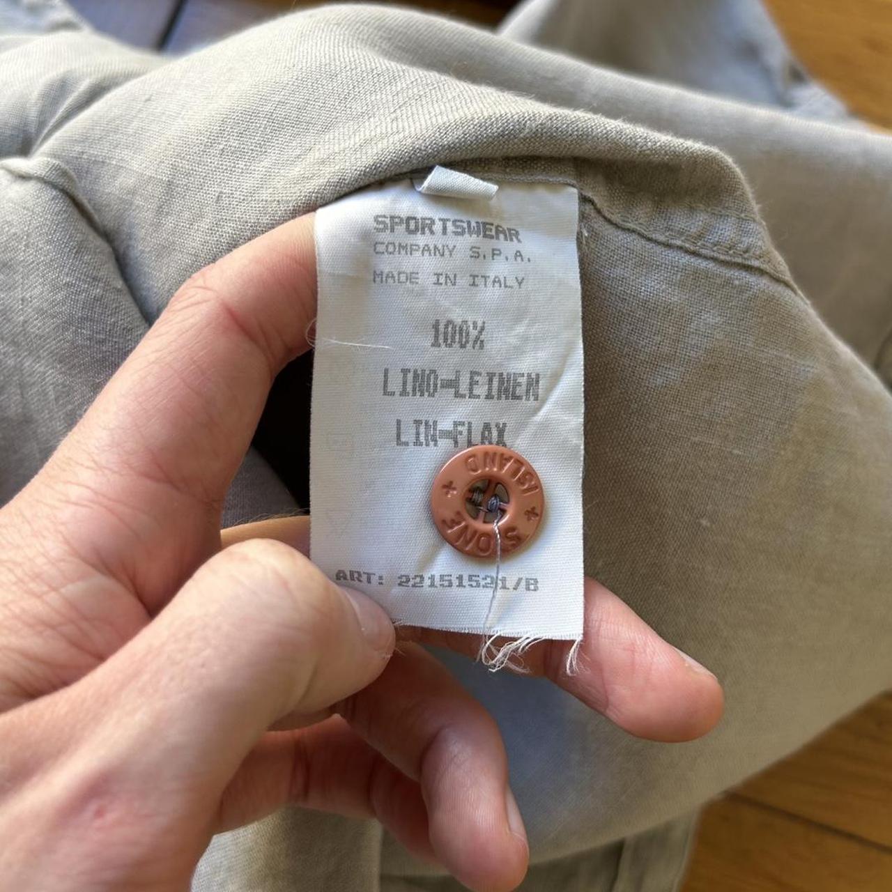 1995 Stone Island Marina Linen Shirt Grey L