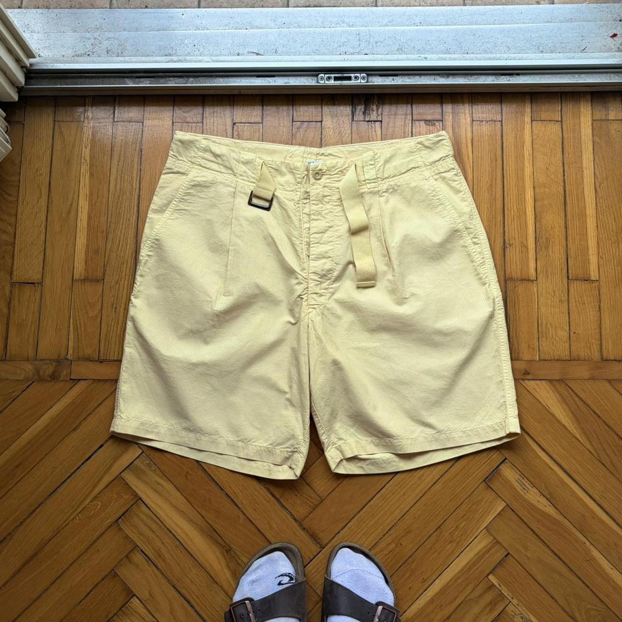 1980s CP Company Belted Shorts Yellow 38W
