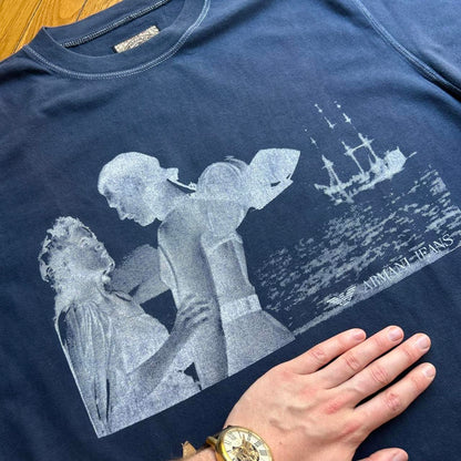 1990s Armani Jeans Graphic T Shirt Navy L