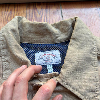 1990s Armani Jeans Multipocket Jacket Beige XL