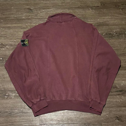 1990s Stone Island Sweatshirt Burgundy L