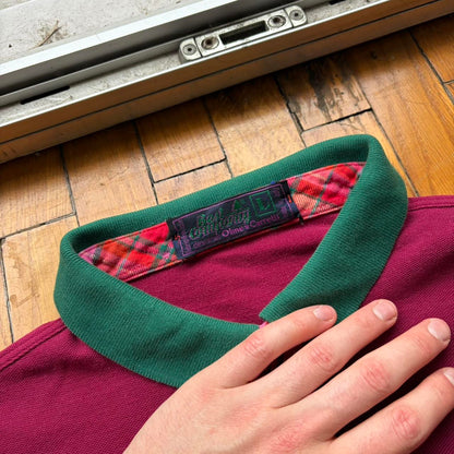 1990s Best Company LS Polo Shirt L