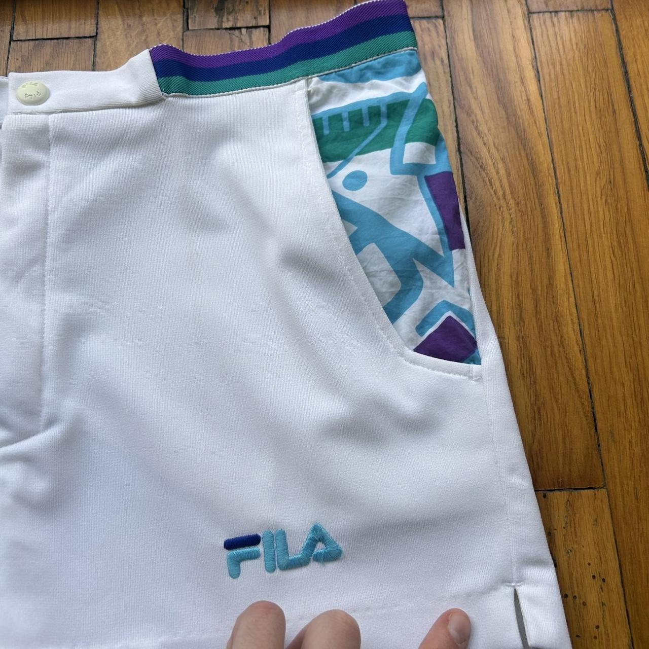 1990s Fila Tennis Shorts White 34W