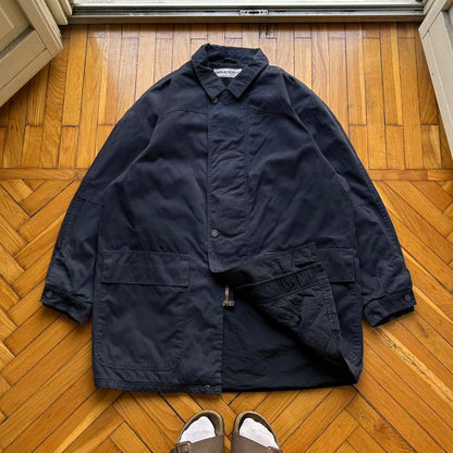 1980s Giorgio Armani Coat Navy XXL