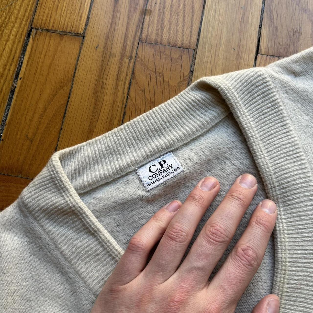 1980s CP Company V Neck Knitted Jumper XL